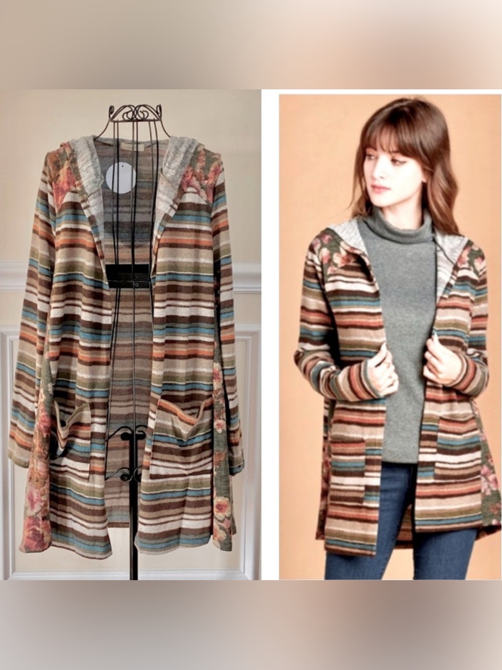 ODDI Brushed Hacci Cozy Hooded Cardigan